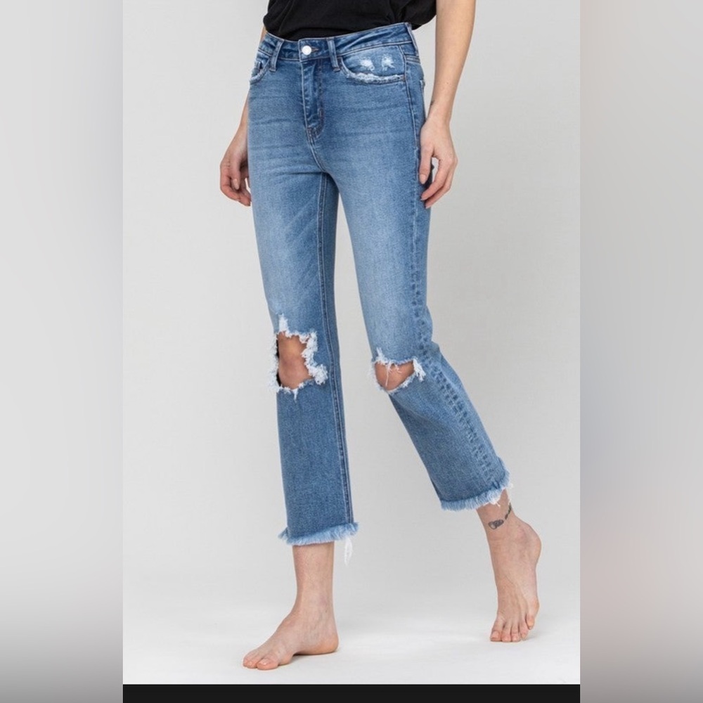 Vervet Cropped Jeans with Raw Hem